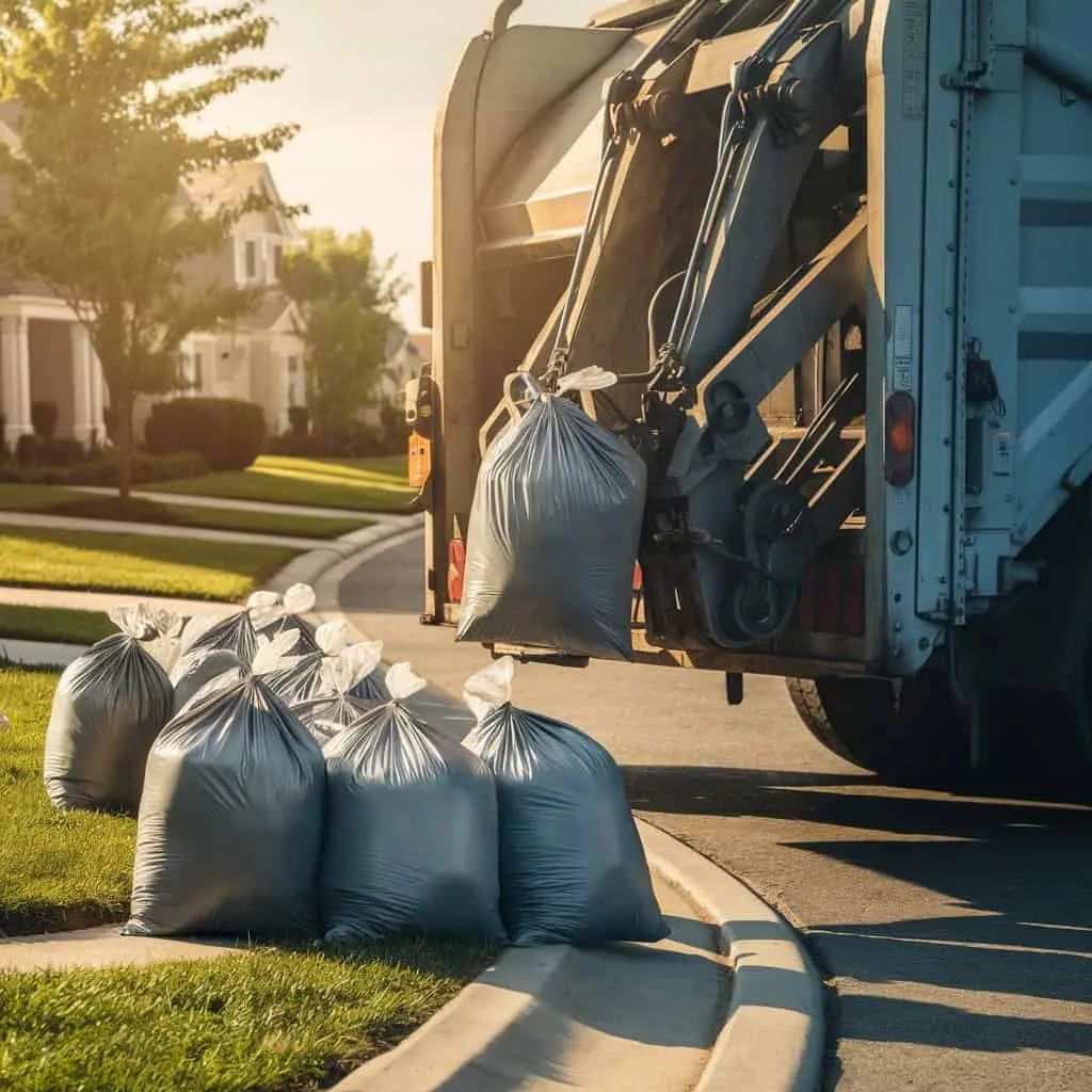 Proper disposal of garbage bags