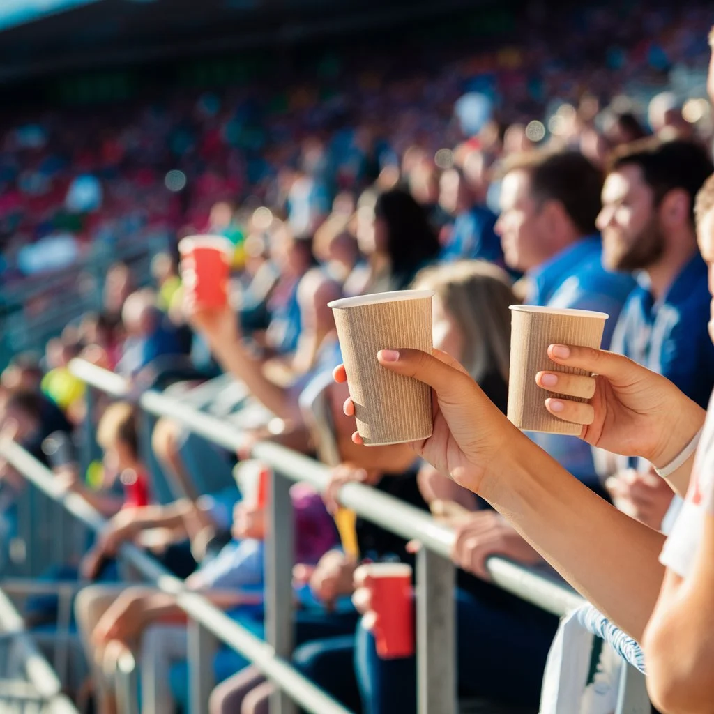 Disposable cups at sporting events