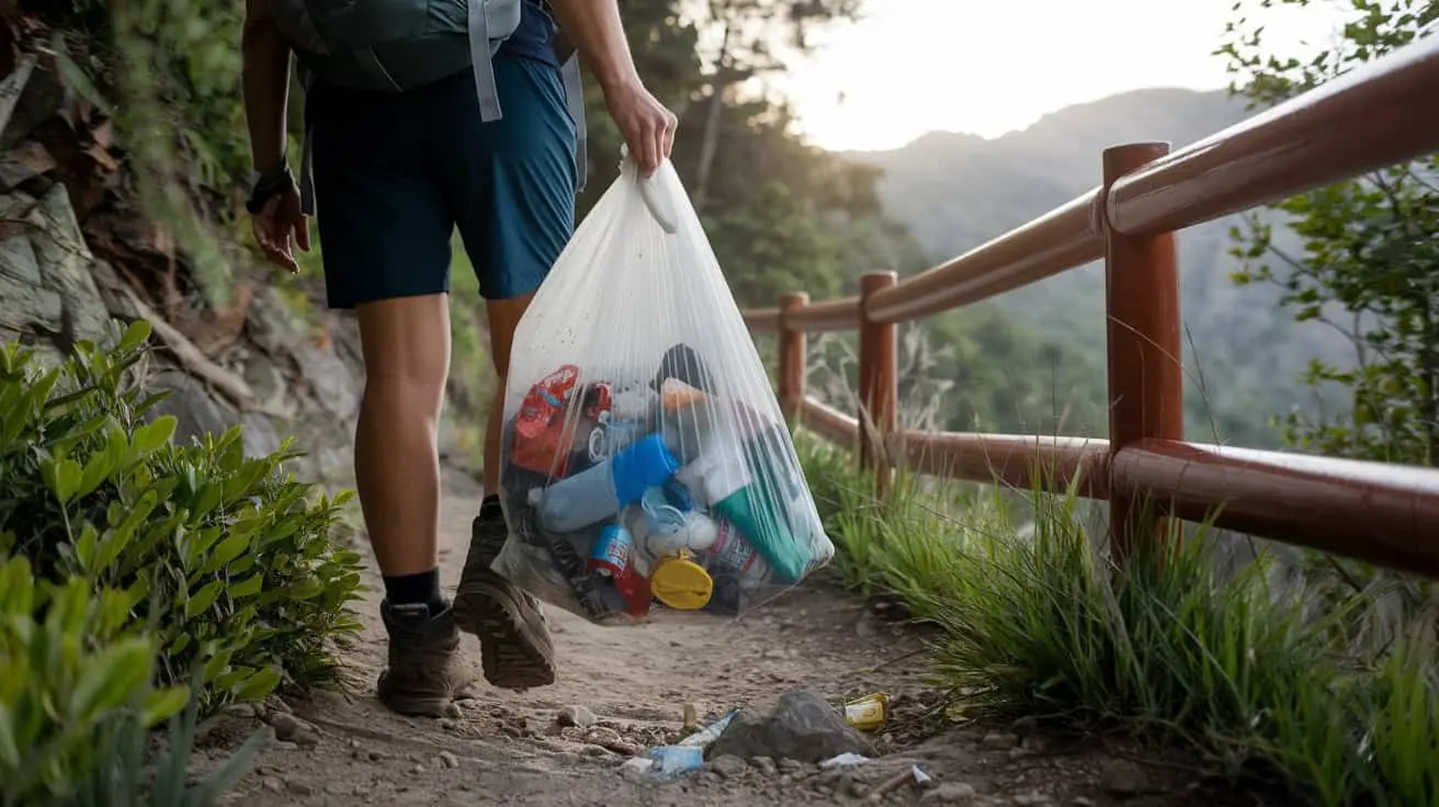 The use of garbage bags in travel and sightseeing